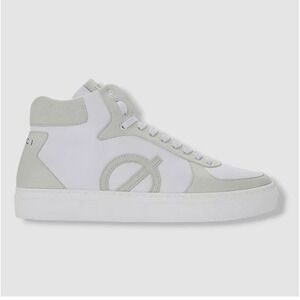 $200 Loci Womens White Eleven Logo High Top Lace-Up Sneaker Shoes EU 38/US 7